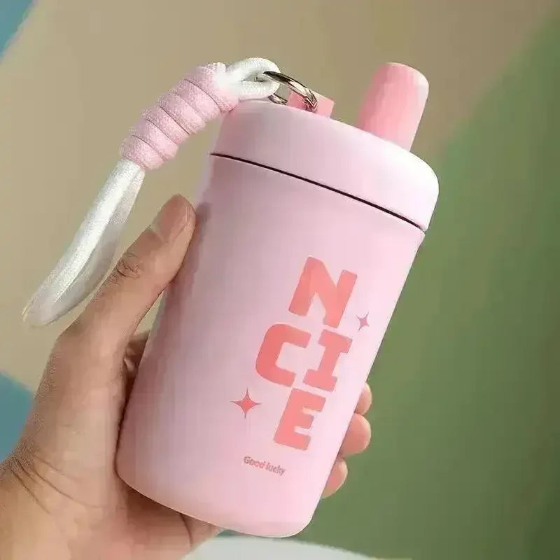 Portable Thermal Insulated Tumbler with String (400 ml) - Bear Hugs