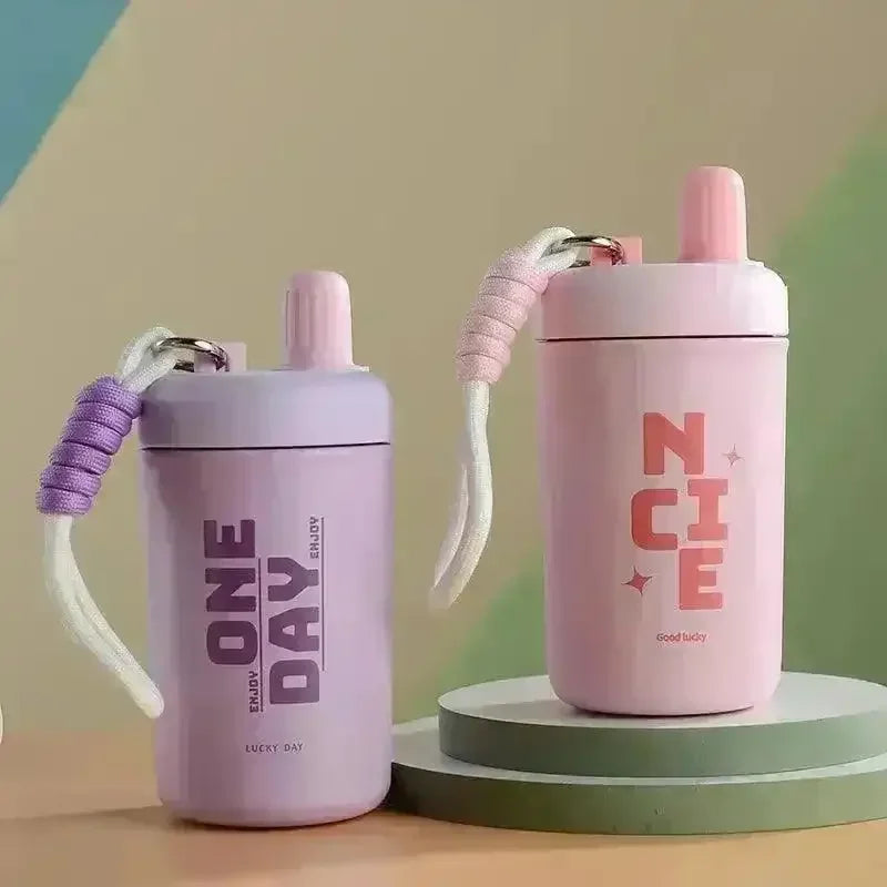 Portable Thermal Insulated Tumbler with String (400 ml) - Bear Hugs