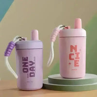 Portable Thermal Insulated Tumbler with String (400 ml) - Bear Hugs