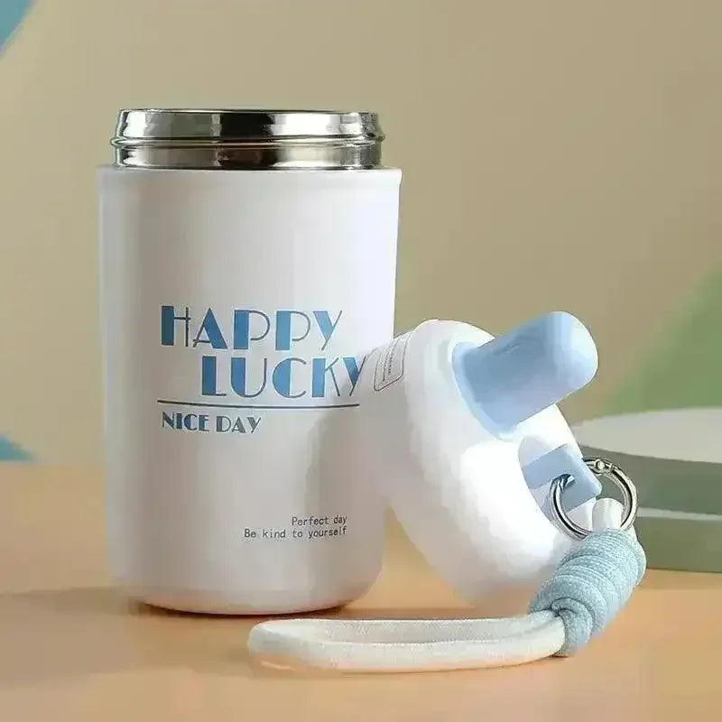 Portable Thermal Insulated Tumbler with String (400 ml) - Bear Hugs