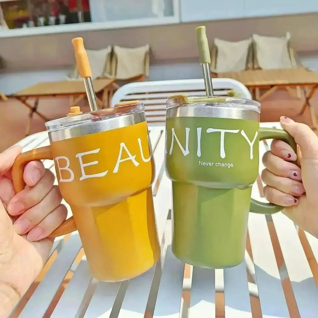 Positive Vibes Insulated Mugs (600 ml) - Bear Hugs