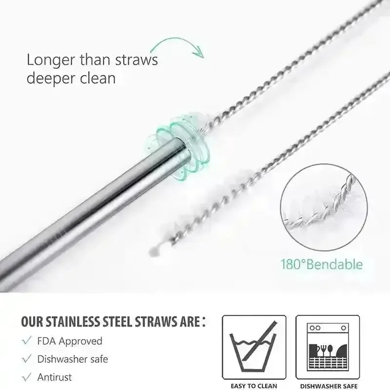 Premium Metal Straw with Brush for Stanley Tumbler (30 oz/40 oz) - Bear Hugs