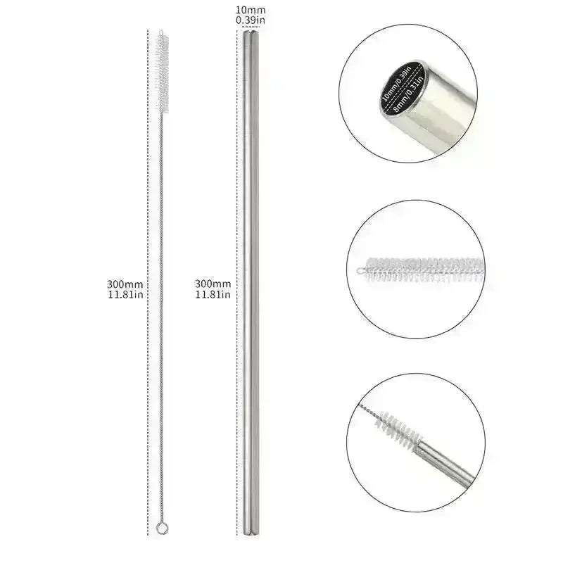 Premium Metal Straw with Brush for Stanley Tumbler (30 oz/40 oz) - Bear Hugs