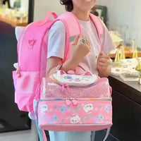 Premium Mid-Zip Double Decker Lunch Bag - Bear Hugs