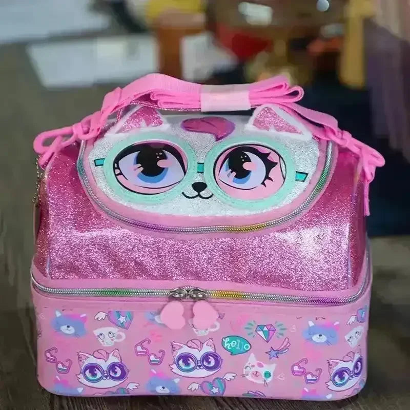 Premium Mid-Zip Double Decker Lunch Bag - Bear Hugs