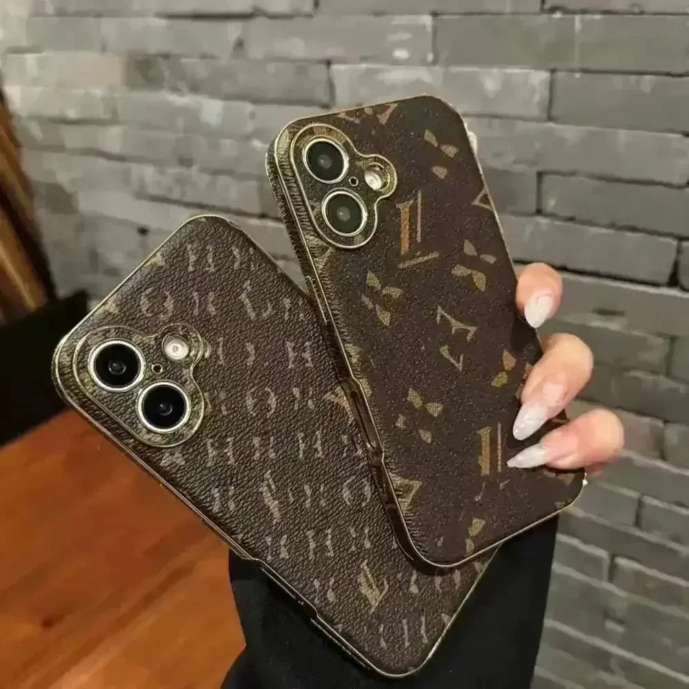 Premium Monogram Leatherette Phone Case (For iPhones) - Bear Hugs