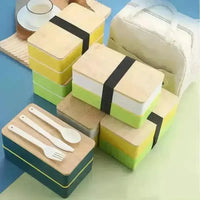 Premium Two-Tier Bento Box (1200 ml) - Bear Hugs