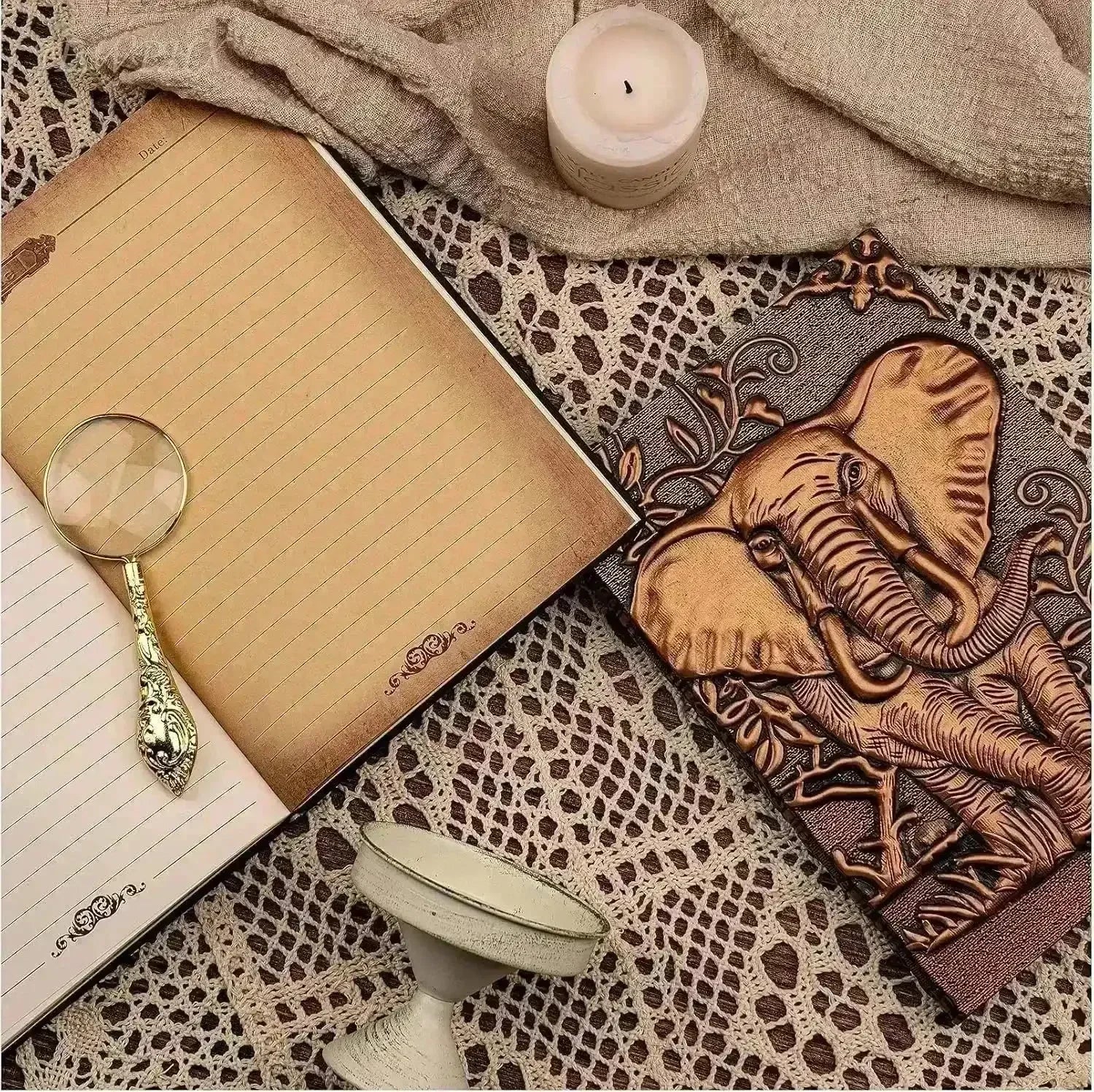 Premium Vintage Elephant A5 Journal - Bear Hugs