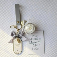 Preserved Rose Love Tag Keychain - Bear Hugs