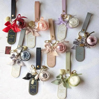 Preserved Rose Love Tag Keychain - Bear Hugs