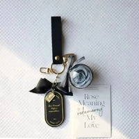 Preserved Rose Love Tag Keychain - Bear Hugs