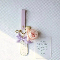 Preserved Rose Love Tag Keychain - Bear Hugs