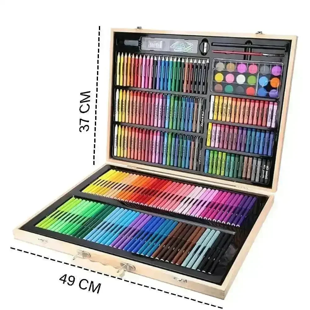 Professional Wooden Color Set Art Suitcase (251 Pcs) - Bear Hugs
