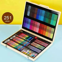 Professional Wooden Color Set Art Suitcase (251 Pcs) - Bear Hugs