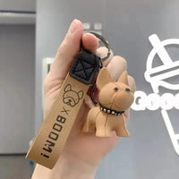 Punk French Bulldog 3D Keychain - Bear Hugs