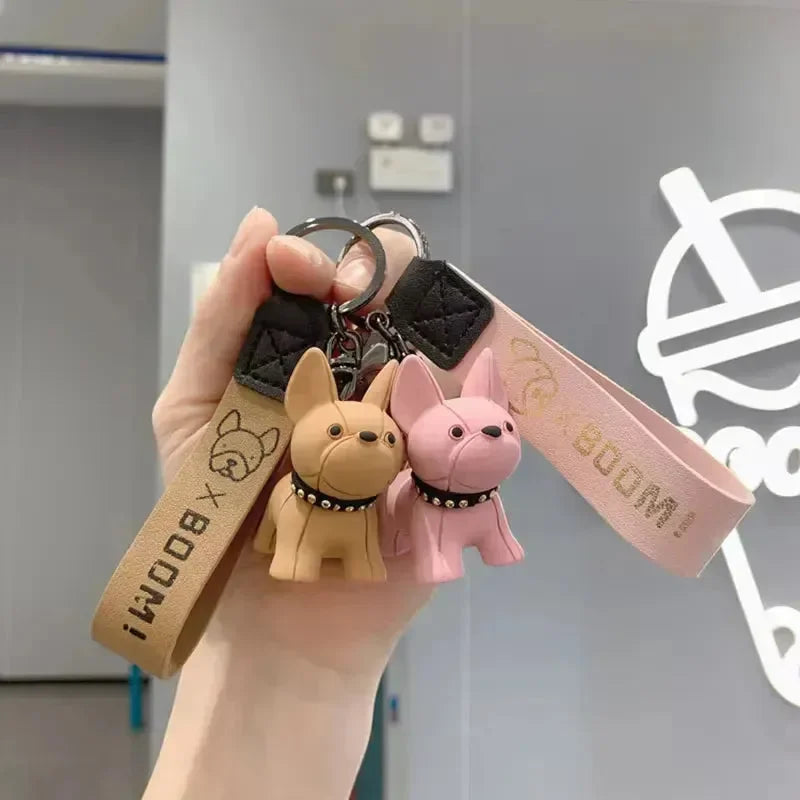 Punk French Bulldog 3D Keychain - Bear Hugs