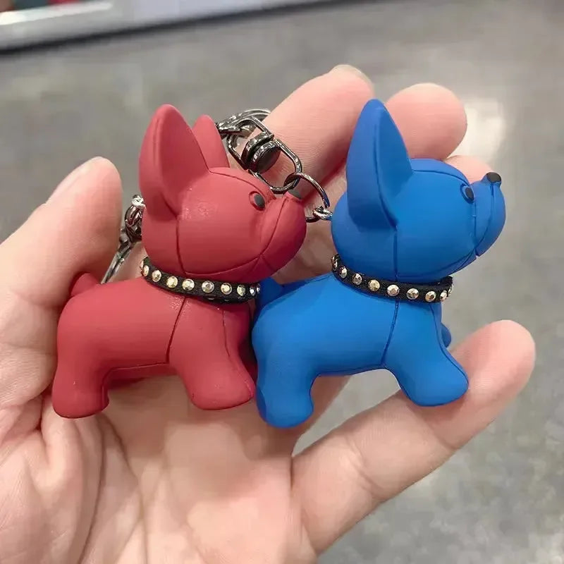 Punk French Bulldog 3D Keychain - Bear Hugs