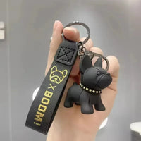 Punk French Bulldog 3D Keychain - Bear Hugs