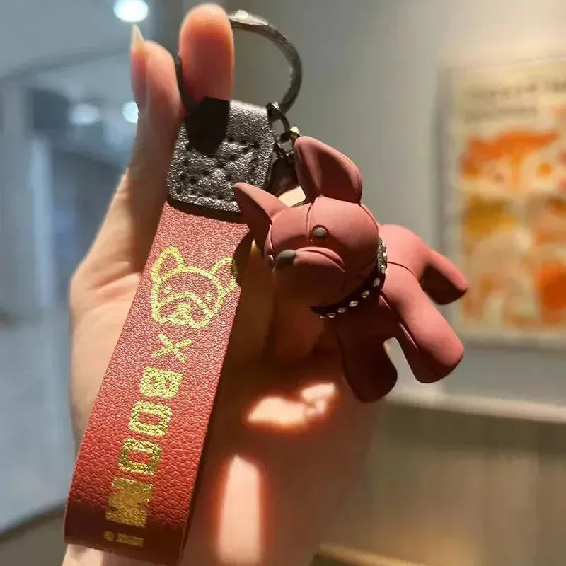 Punk French Bulldog 3D Keychain - Bear Hugs