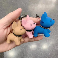 Punk French Bulldog 3D Keychain - Bear Hugs