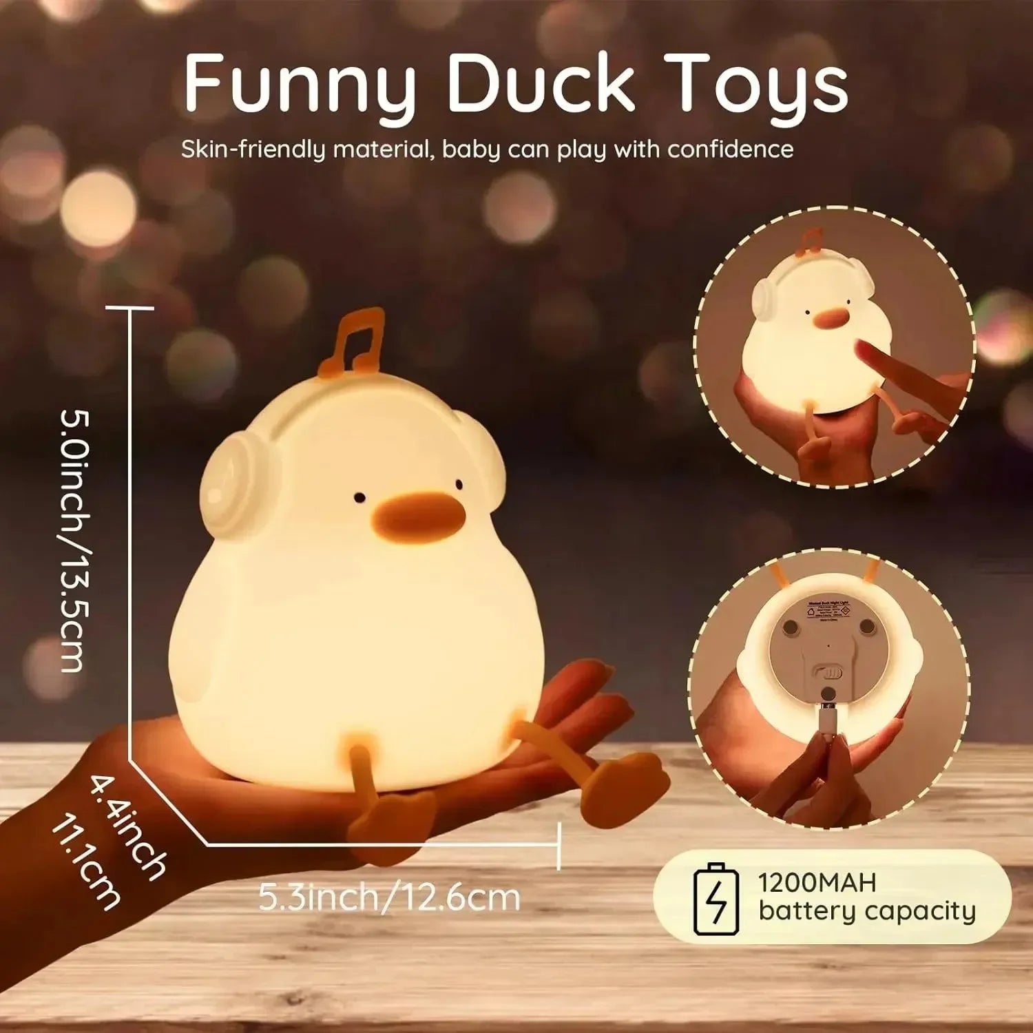 Quacktune Musical Duck Night Lamp - Bear Hugs