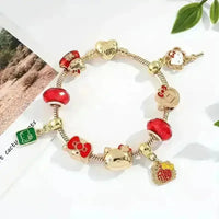 Radiant Red Stone Hello Kitty Charm Bracelet - Bear Hugs