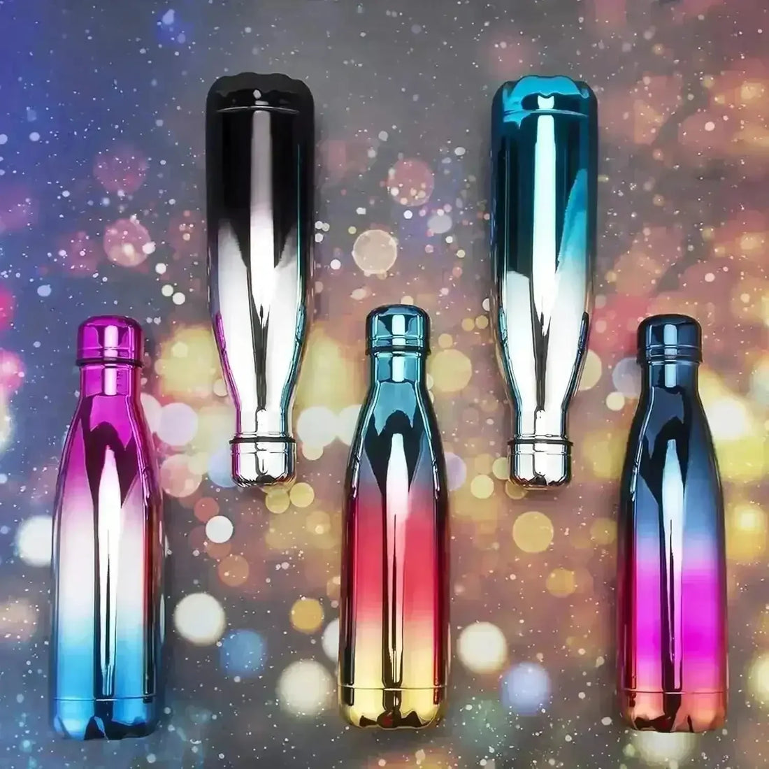 Rainbow Cola Metal Water Bottle (500 ml) - Bear Hugs