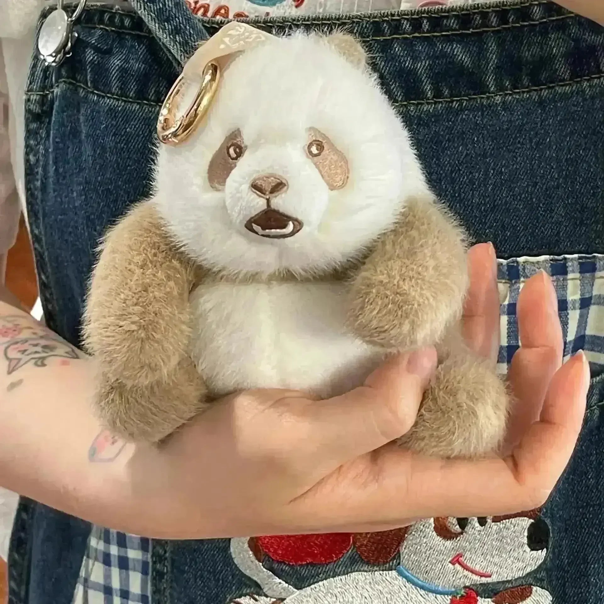 Realistic Panda Plush Keychain - Bear Hugs