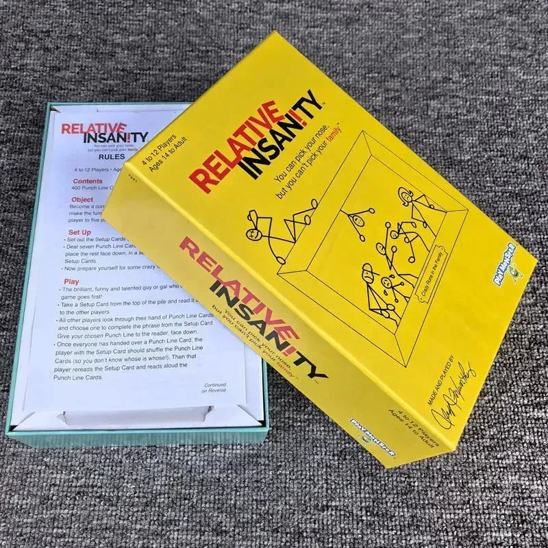 Relative Insanity Card Examples Relative Insanity Card Game