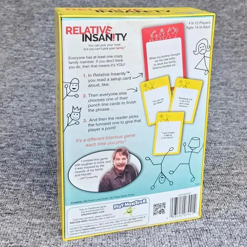 Relative Insanity Card Examples Relative Insanity Card Game