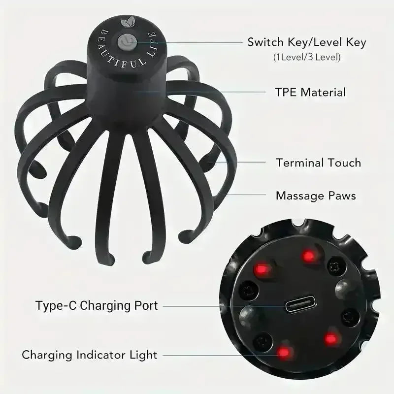 RelaxMe Octopus Electronic Head Massager - Bear Hugs