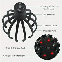 RelaxMe Octopus Electronic Head Massager - Bear Hugs