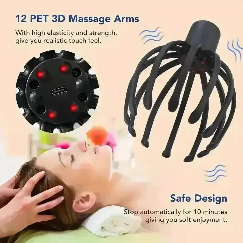 RelaxMe Octopus Electronic Head Massager - Bear Hugs