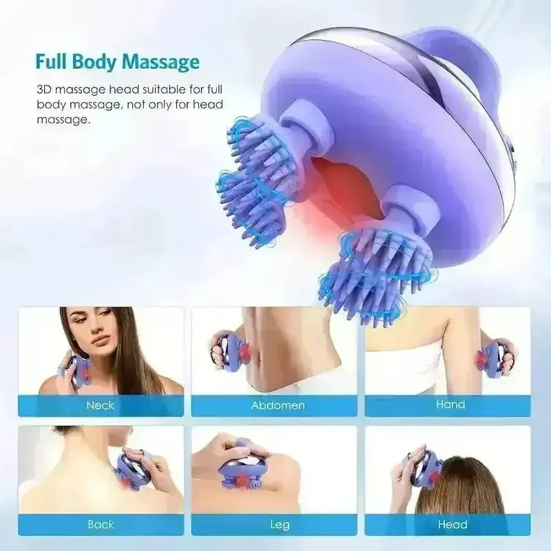 RelaxMe Portable Electric Scalp Massager - Bear Hugs