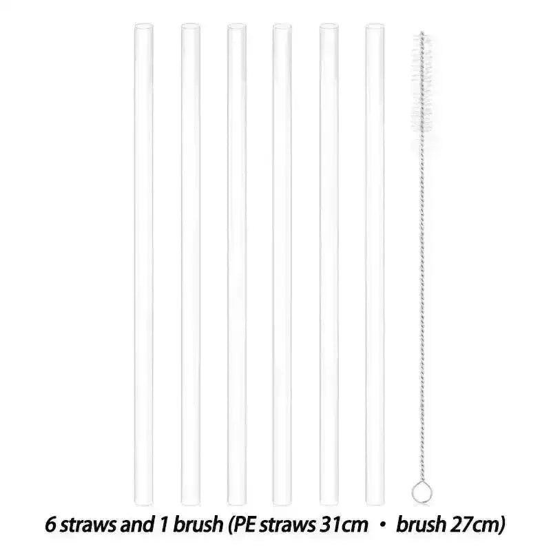 Replacement Straws for Stanley 40oz Quencher with Cleaning Brush (Pack of 6) - Bear Hugs