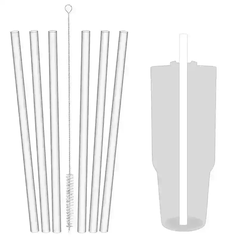 Replacement Straws for Stanley 40oz Quencher with Cleaning Brush (Pack of 6) - Bear Hugs