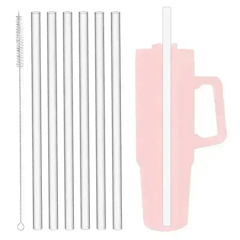 Replacement Straws for Stanley 40oz Quencher with Cleaning Brush (Pack of 6) - Bear Hugs