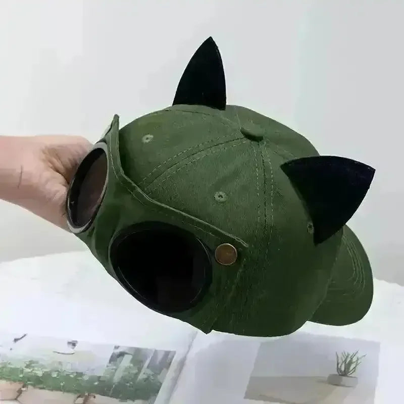 Retro Aviator Hat with Glasses - Bear Hugs