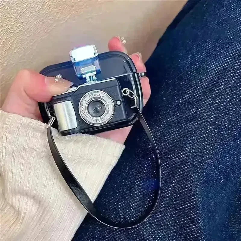 Retro Camera Earphone Case (For Airpods) - Bear Hugs