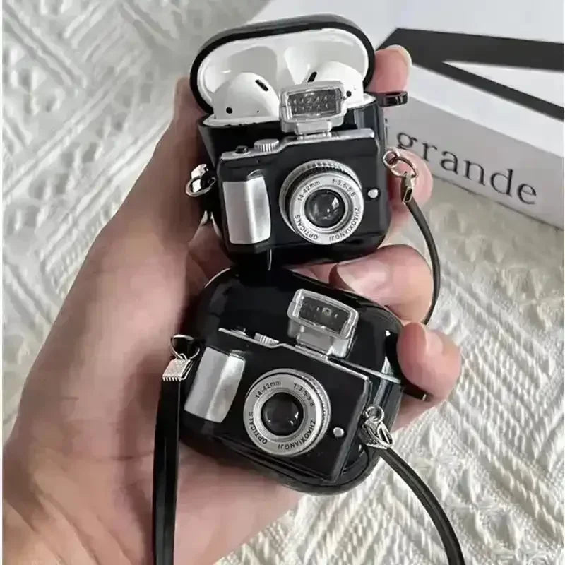 Retro Camera Earphone Case (For Airpods) - Bear Hugs