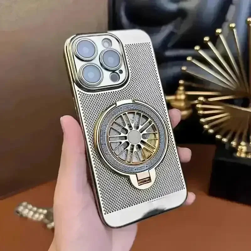 Retro Electroplating Grid Phone Case (For iPhones) - Bear Hugs