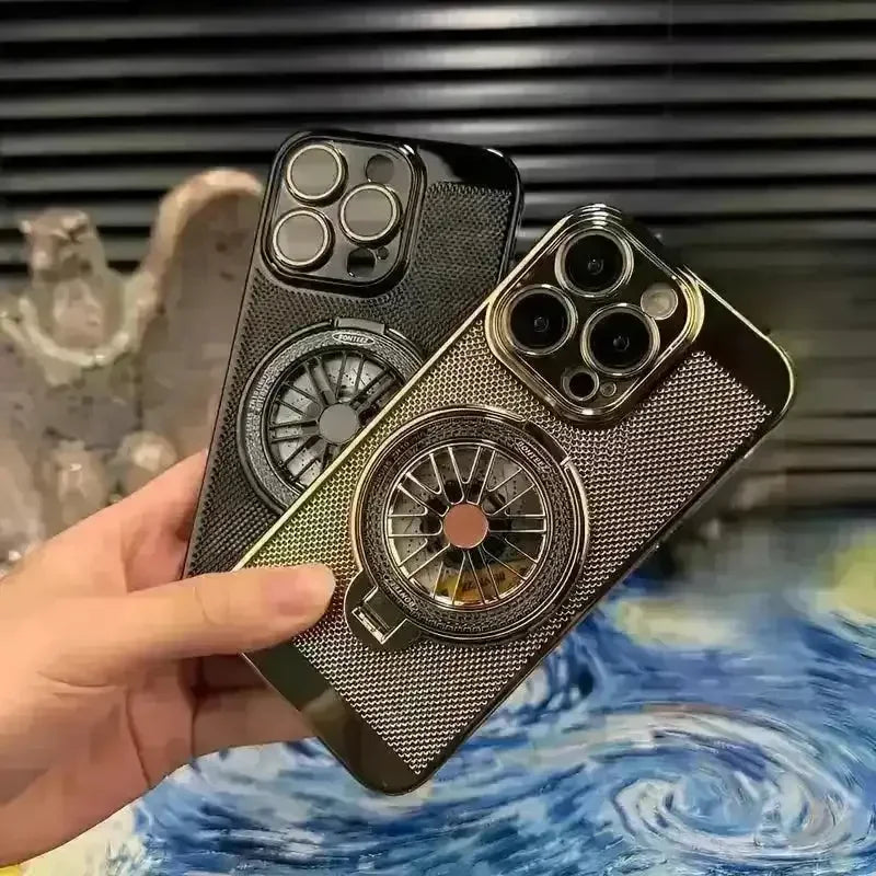 Retro Electroplating Grid Phone Case (For iPhones) - Bear Hugs