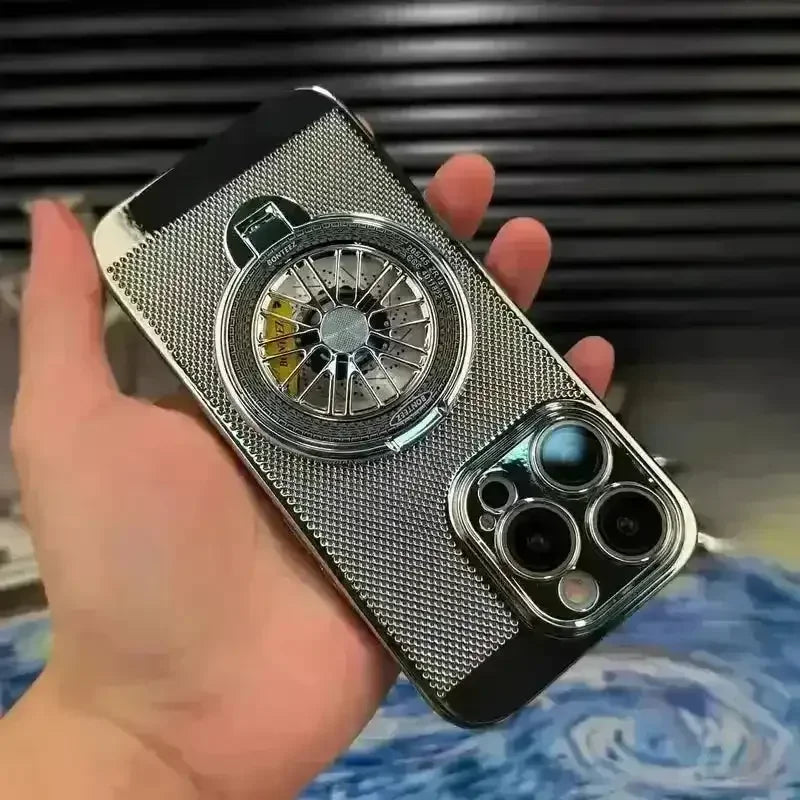 Retro Electroplating Grid Phone Case (For iPhones) - Bear Hugs