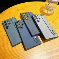 Retro Leather Bracket Texture Case (For Samsung) - Bear Hugs