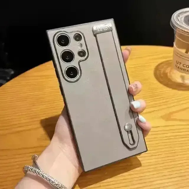 Retro Leather Bracket Texture Case (For Samsung) - Bear Hugs