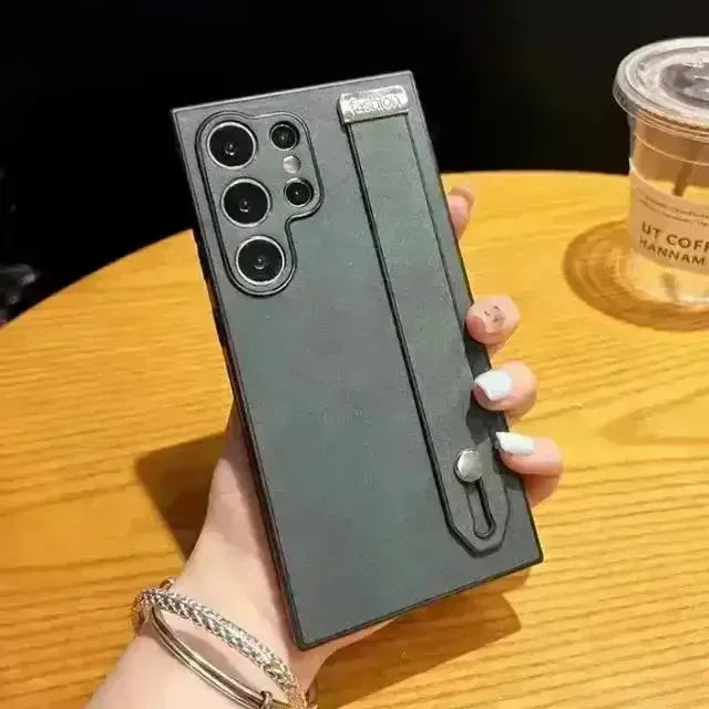 Retro Leather Bracket Texture Case (For Samsung) - Bear Hugs