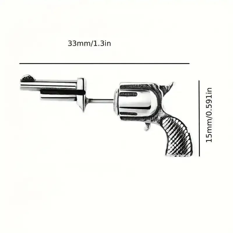 Retro Revolver Stud Earrings - Bear Hugs