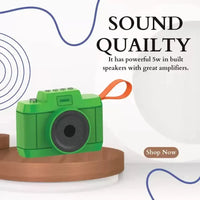 Retro-Sonic Camera-Shaped Bluetooth Speaker - Bear Hugs