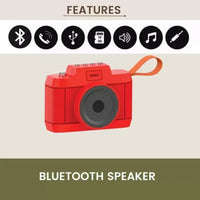 Retro-Sonic Camera-Shaped Bluetooth Speaker - Bear Hugs