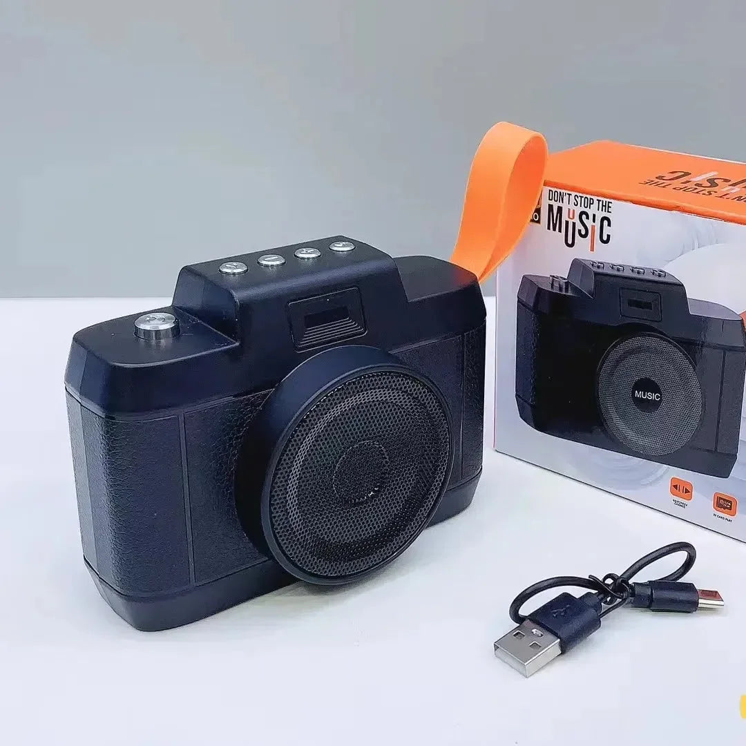 Retro-Sonic Camera-Shaped Bluetooth Speaker - Bear Hugs
